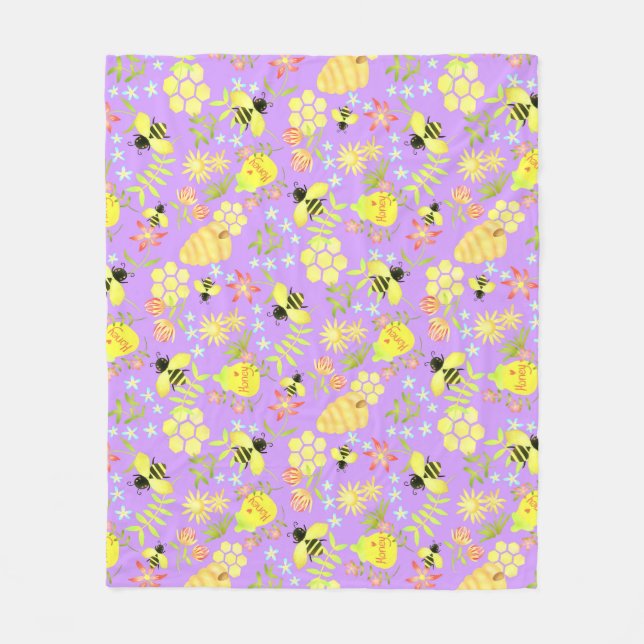 Couverture Polaire Abeille Pourpre (Devant)