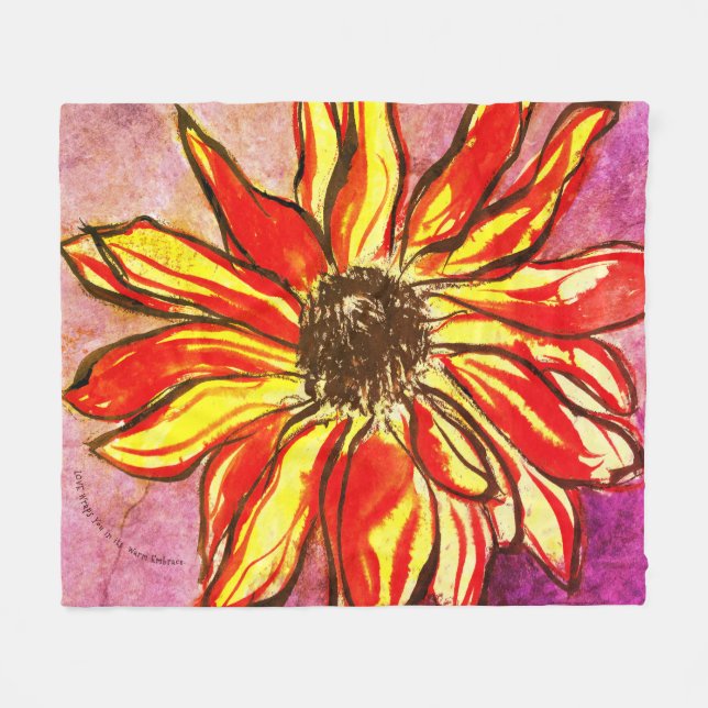 Couverture Polaire *'Ablaze de Rudbeckia' (Devant (Horizontal))