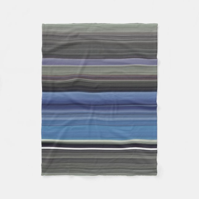 Couverture Polaire Abstract #1: Blue and grey (Devant)
