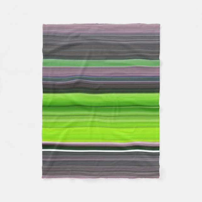 Couverture Polaire Abstract #1: Lime and grey (Devant)