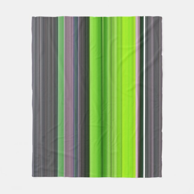 Couverture Polaire Abstract #1: Lime and grey (Devant)