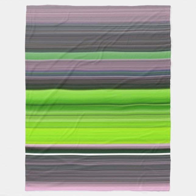 Couverture Polaire Abstract #1: Lime and grey (Devant)