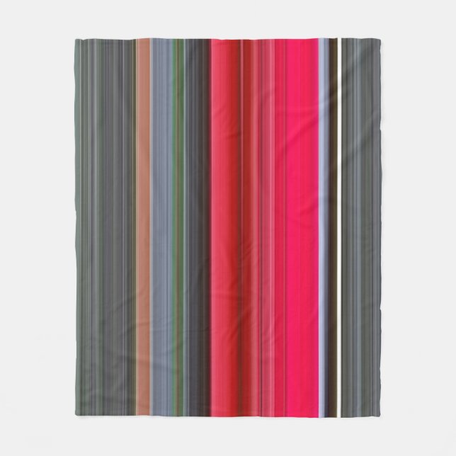Couverture Polaire Abstract #1: Red and Grey (Devant)