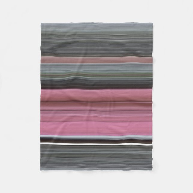 Couverture Polaire Abstract #1: Rose et grey (Devant)
