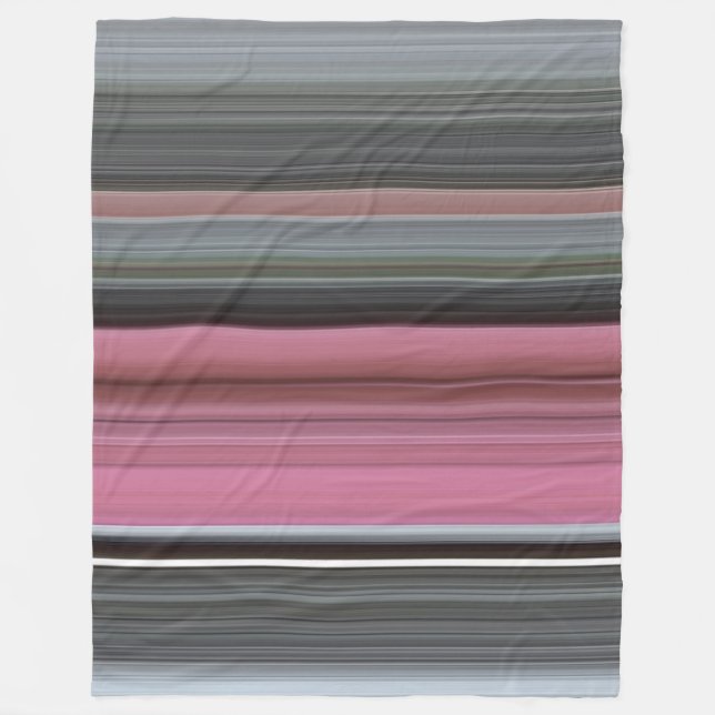 Couverture Polaire Abstract #1: Rose et grey (Devant)