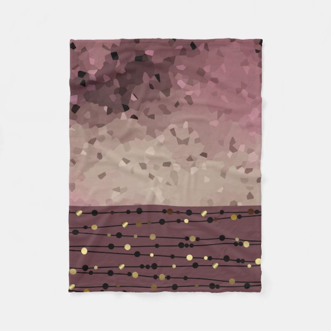 Couverture Polaire Abstract, brown, rose, rose (Devant)