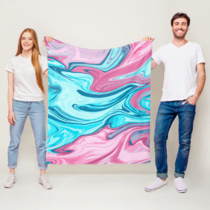 Couverture Polaire Abstract elegant fluide marble liquide