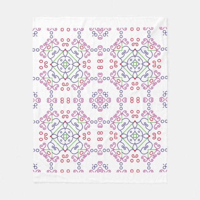Couverture Polaire Abstract floral pattern designabstract, art, home  (Devant)