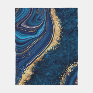 Couverture Polaire abstract ground blue marble agate granite mosa