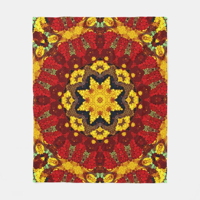 Couverture Polaire Abstract modern mosaic kaleidoscopic (Devant)