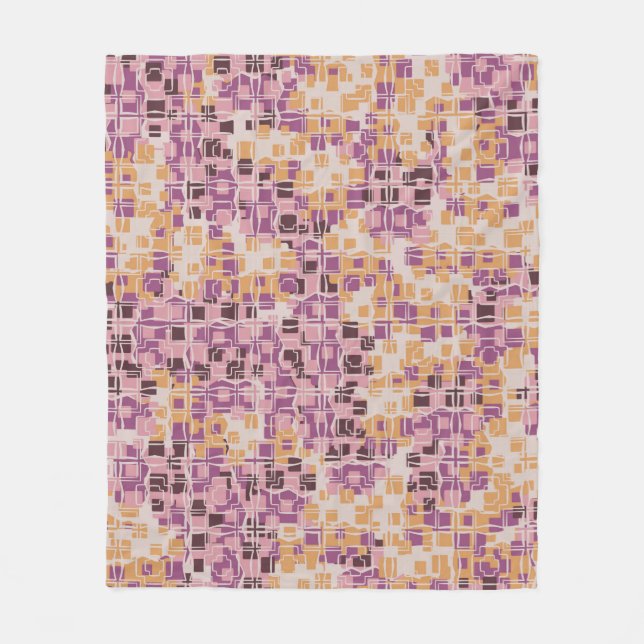 Couverture Polaire Abstract seamless pattern. Chaotic rounded squares (Devant)