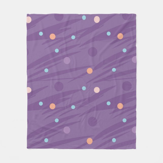 Couverture Polaire Abstract seamless purple pattern with circles and  (Devant)