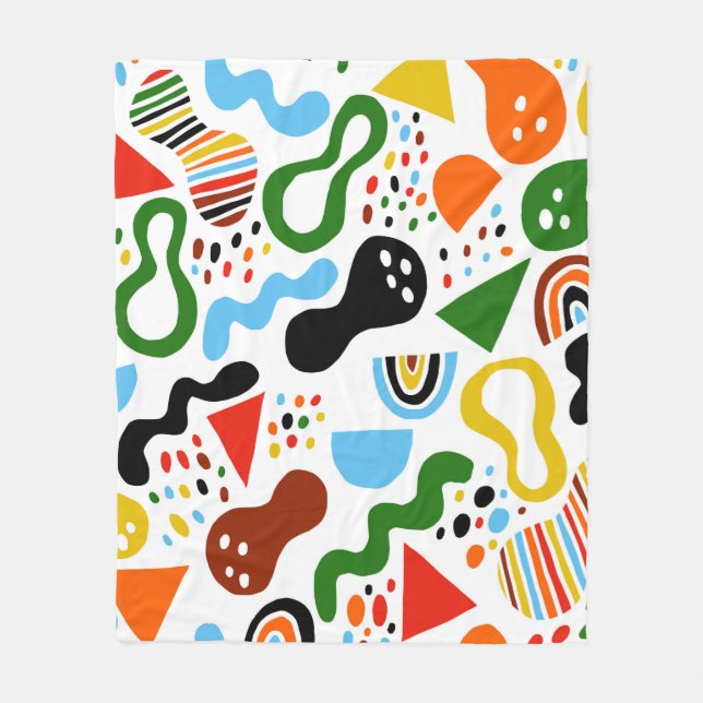 Couverture Polaire abstraction de style moderne avec composition  (Devant)