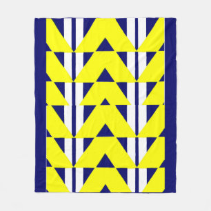 Couverture Polaire abstraction jaune vif