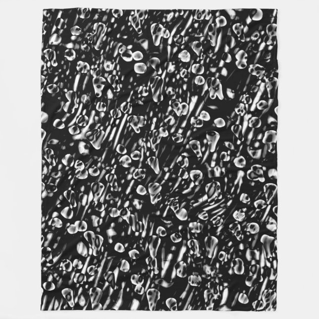Couverture Polaire Abstrait 190819 - 08 - Noir et blanc (Devant)