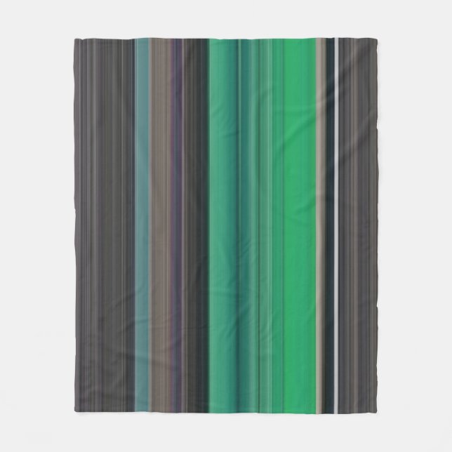 Couverture Polaire Abstrait #1 : Vert et gris (Devant)