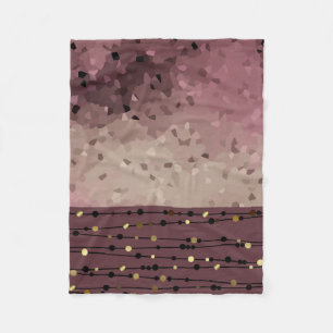 Couverture Polaire Abstrait, brun, rose, rose-brun