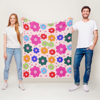 Couverture Polaire Abstrait Floral Mandala Motif Design rouge