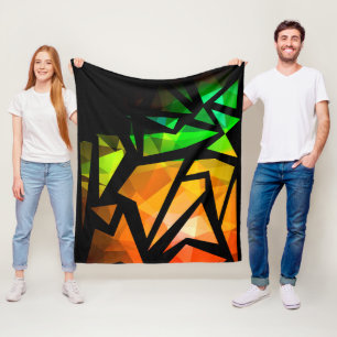 Couverture Polaire Abstrait graffiti polygonal moderne dar géométriqu