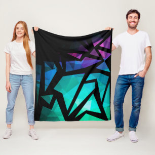Couverture Polaire Abstrait graffiti polygonal moderne dar géométriqu