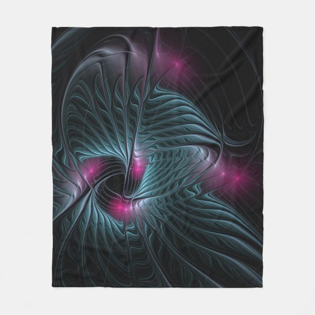Couverture Polaire Abstrait Imaginaire coloré fractal (Devant)
