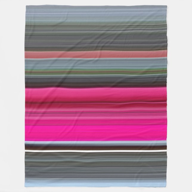 Couverture Polaire Abstrait n° 1 : Cerise et gris (Devant)