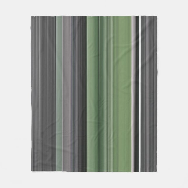 Couverture Polaire Abstrait n° 1 : vert olive et gris (Devant)