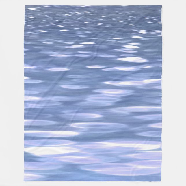 Couverture Polaire Abstrait n° 3 : Brillant bleu poudre (Devant)