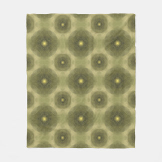 Couverture Polaire Abstrait Olive Green Flower Motif sans couture