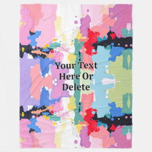 Couverture Polaire Abstrait Peinture Spatters/Drips, Votre message