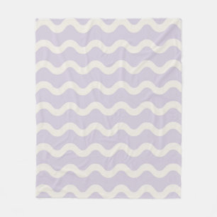 Couverture Polaire Abstrait Purple Wavy Stripe Printemps moderne été