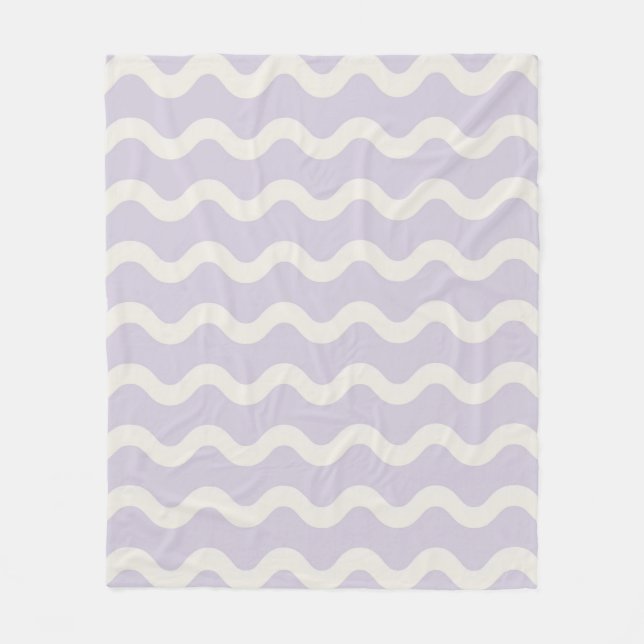Couverture Polaire Abstrait Purple Wavy Stripe Printemps moderne été (Devant)