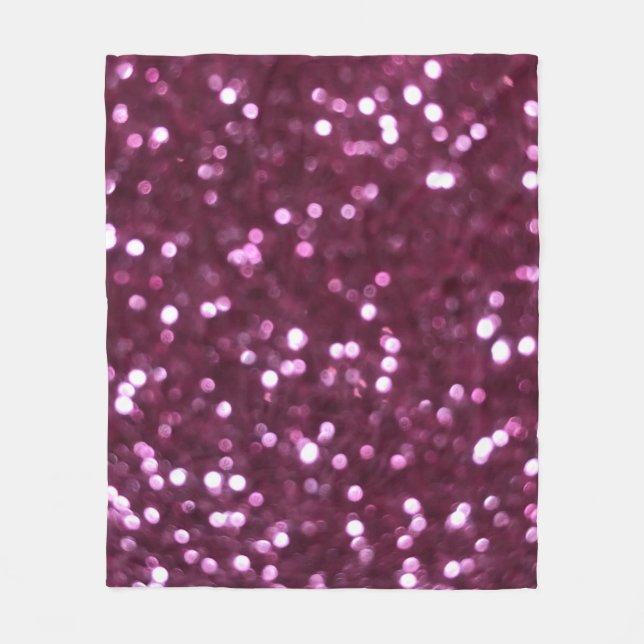 Couverture Polaire Abstrait rose, lumières déconcentrées bokeh. (Devant)