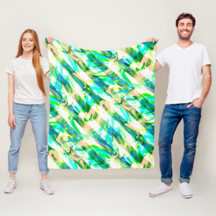 Couverture Polaire Abstrait sans couture brosse trait moderne multico