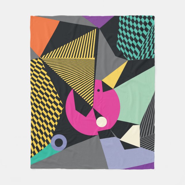 Couverture Polaire Abstrait triangles modernes arrière - plan motif i (Devant)