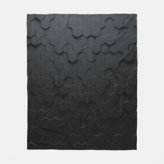 Couverture Polaire Abstrait triangulaire noir, Grunge surfa (Devant)