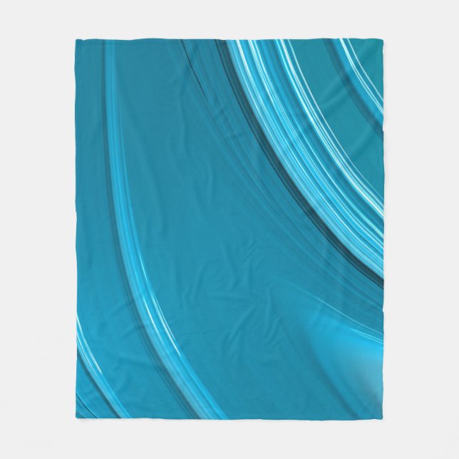 Couverture Polaire Abstrait Turquoise bleu (Devant)