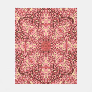 Couverture Polaire Abstraite fleur mandala ethnique sans couture moti