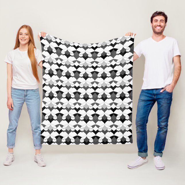 Couverture Polaire Abstraite folk ethno africaine traditionnelle auto (En situation)