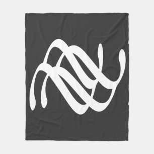 Couverture Polaire Abstraite ligne géométrique blanche moderne