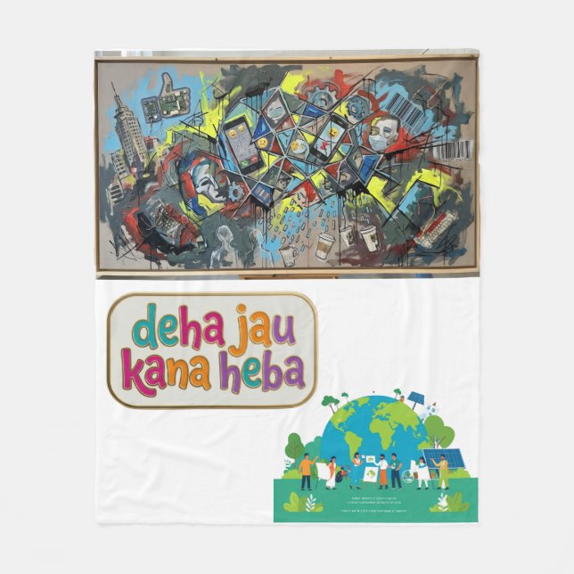 Couverture Polaire Absurd image Like abstract (Devant)