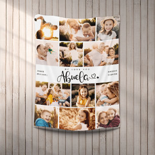 Couverture Polaire Abuela We Lots Hearts Modern Photo Collage