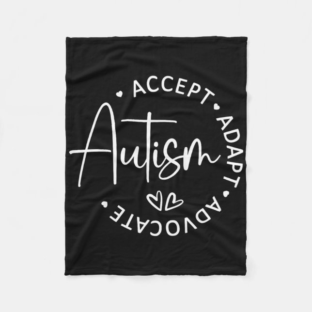 Couverture Polaire Accepter Adapt Advocate Sensibilisation sur l'auti (Devant)
