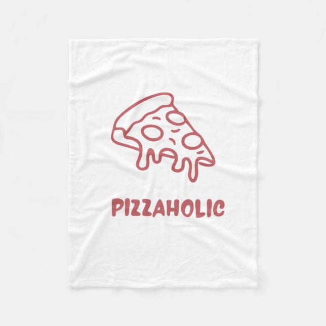 Couverture Polaire Accro à la pizza  (Devant)