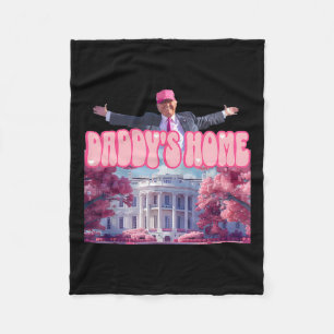 Couverture Polaire Accueil de papa Trump Pink Trump a gagné 2024 pren