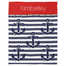 Accueil personnalisé à bord Ancres Motif de bandes