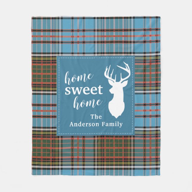 Couverture Polaire Accueil Sweet Accueil Tartan Anderson Plaid Person (Devant)