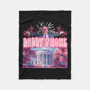 Couverture Polaire Accueil Trump 2024 Shirt Happy 4 juillet Feu d'art