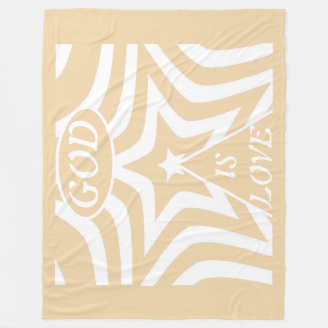 Couverture Polaire Achempong God Is Love Star Creamy Sandstone (Devant)