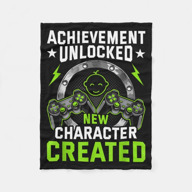Couverture Polaire Achievement Unlocked New Character D Video Gamer  (Devant)